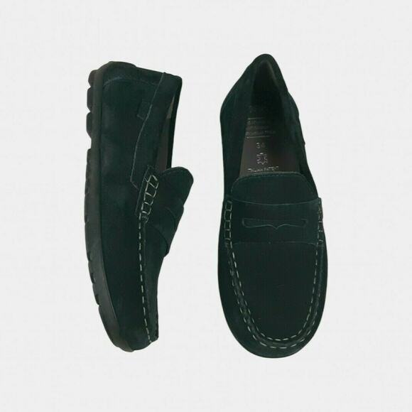 Geox Black suede First Penny Loafer - Picture 1 of 8